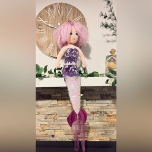 Ty Sea Sequins Lorelei PINK Mermaid Color Changing Plush 36" RARE EXTRA LARGE